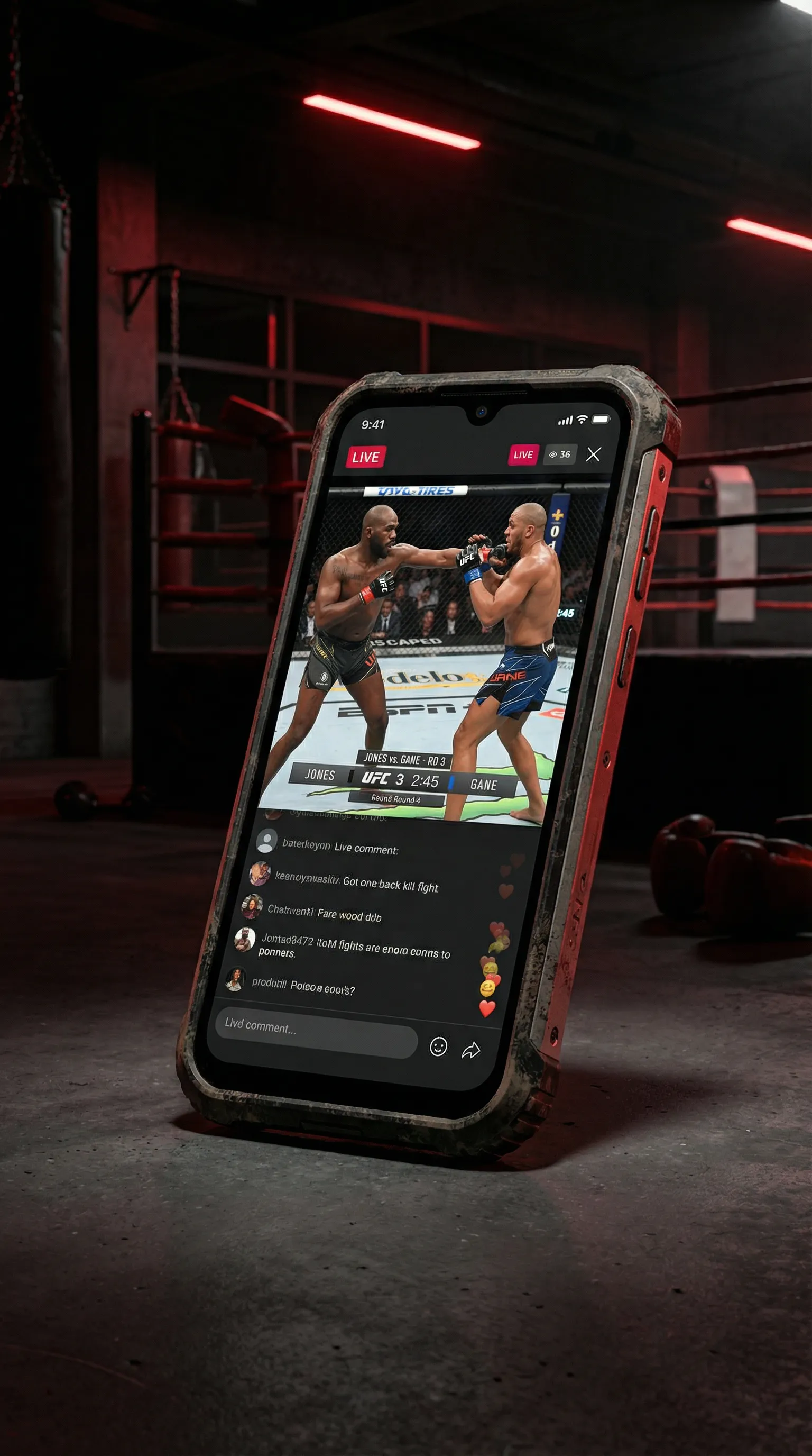 哭悲2021免费观看 移动端APP格斗直播界面
